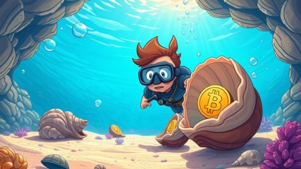 Illustrative diver finds cryptocurrency shells underwater, exploring new price predictions.