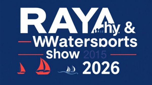 2026 RYA Dinghy & Watersports Show logo with coral and white text.
