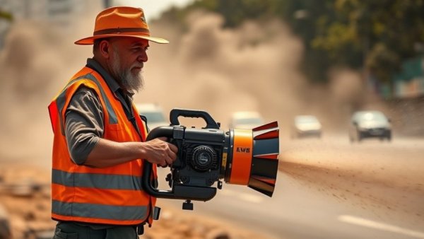 Texas heat-related worker deaths: worker operates industrial blower in harsh sun.