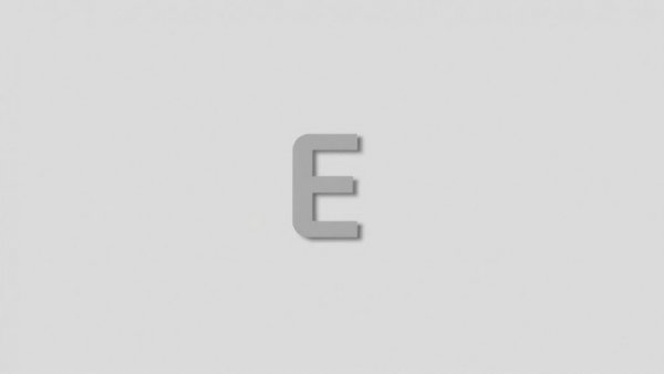 Grey letter 'E' on a plain background.