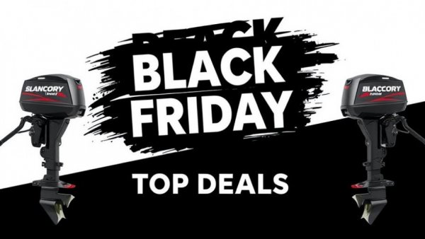 Promotional image for Black Friday electric trolling motor deals at Walmart.