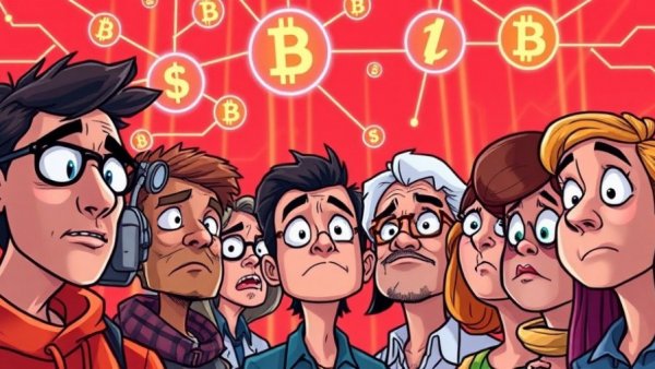 Crypto sentiment index illustrated by people observing digital network.