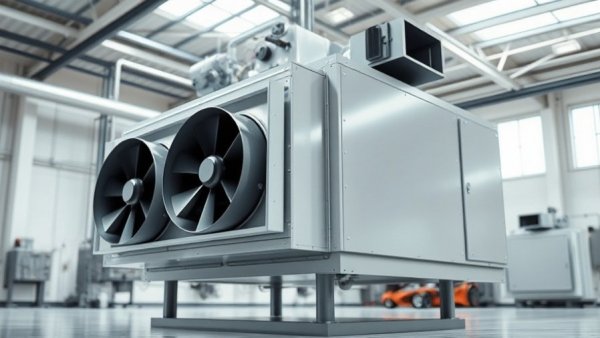 Energy Recovery Ventilator in a bright industrial setting.