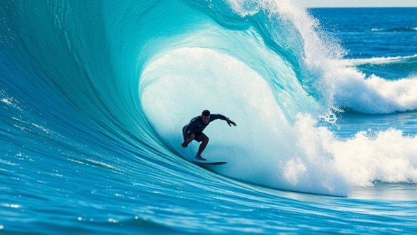 Thanksgiving surfing Pipeline with a surfer riding a massive wave.