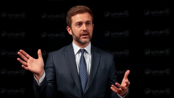 Professional man discussing recycled plastic sustainable products, engaged presentation.