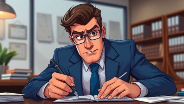 Animated businessman planning strategy for MSCI digital asset treasury companies