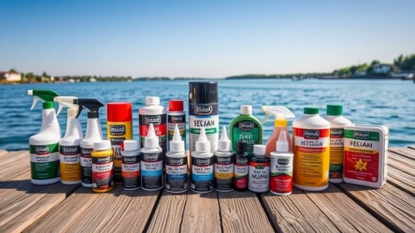 Boat maintenance products on dock, last minute holiday gift ideas for boaters.