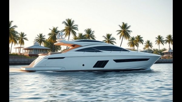 Lazzara 80 Skylounge cruising in tropical waters