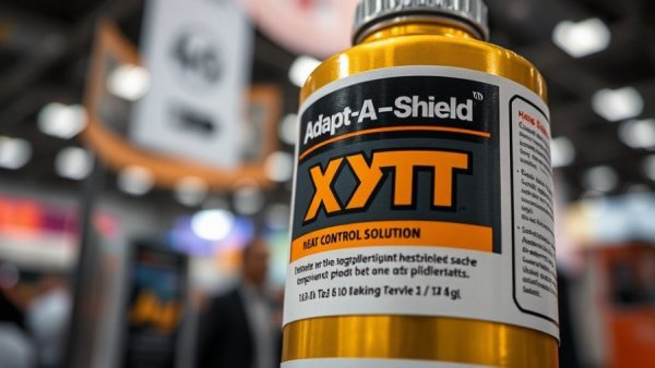 Adapt-A-Shield heat control product displayed up close at an expo.