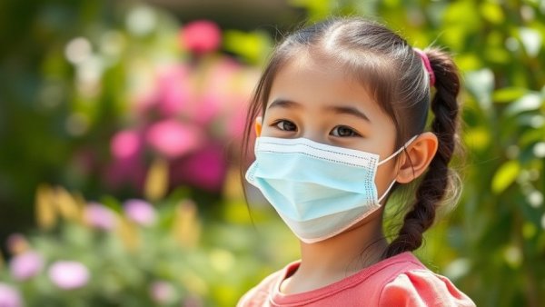 Smiling girl in mask outdoors supporting Federal Food Assistance Programs Sustain Families