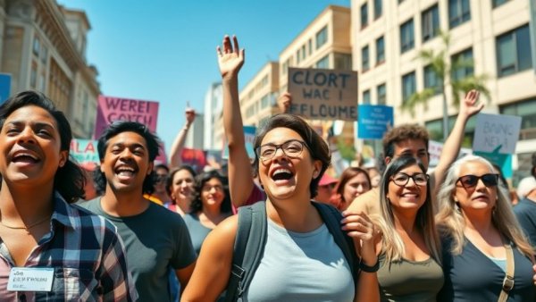 Protestors at rally holding signs for science and knowledge.