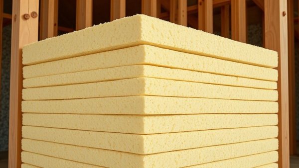 Stack of Rockwool Comfortboard insulation at construction site.