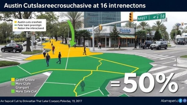 Austin Cuts Pedestrian Crashes At 16 Intersections ~50%