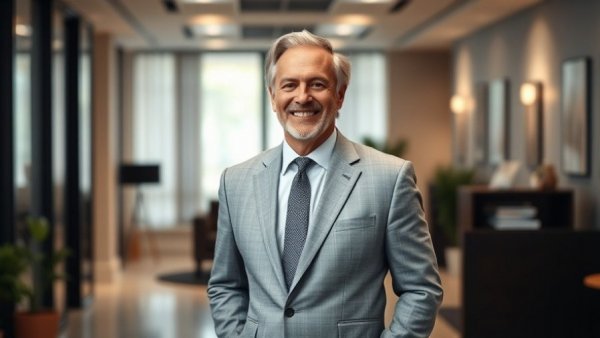 Confident CEO in office setting related to Zinzino revenue growth 2025.