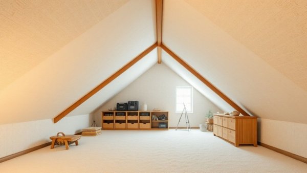 Modern attic showcasing innovative insulation strategies.