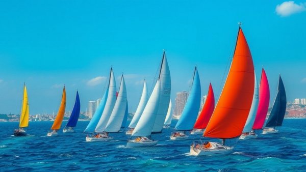 Atlantic Rally for Cruisers with sailboats on blue ocean.