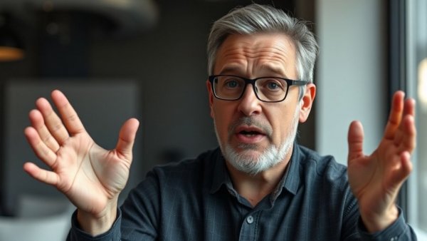 Professional discussing Diesel vs. Gasoline with gestures on camera.