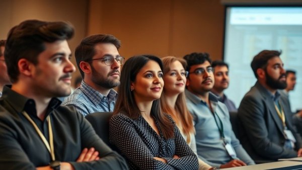 Partner.Co Strategy Summit attendees listening to a presenter.