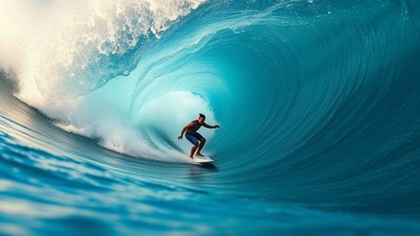 Surfer riding tube wave at 2026 Da Hui Backdoor Shootout