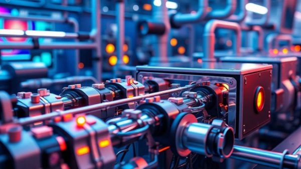 Abstract concept of smart recirculation systems with tech modules.