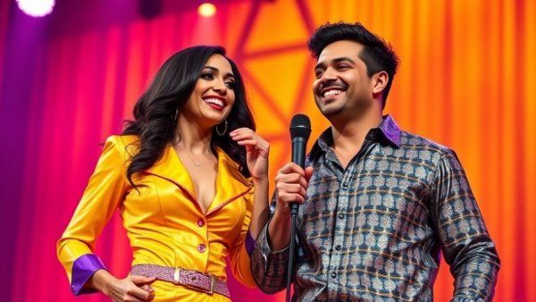 Entrepreneurs embracing LifeWave opportunities on a colorful stage.