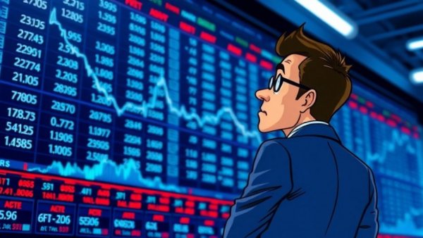 Trove Market Solana pivot refunds: Digital stock chart observed by a person.