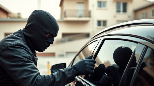 Car theft attempt highlighting crime surge targeting surfers.