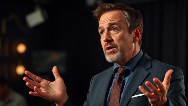 Man explaining pyrolysis oil process in professional setting.