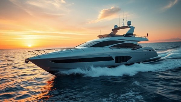 Modern yacht at sunset: Azimut Seadeck 7 review