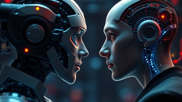 Conversational AI architecture abstract representation.