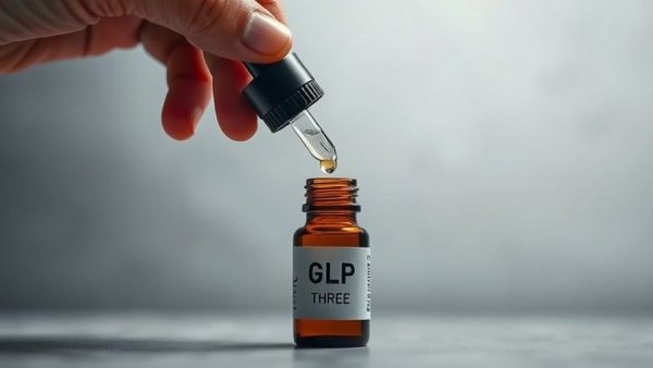 Dropper with natural GLP-1 alternatives above an amber bottle.