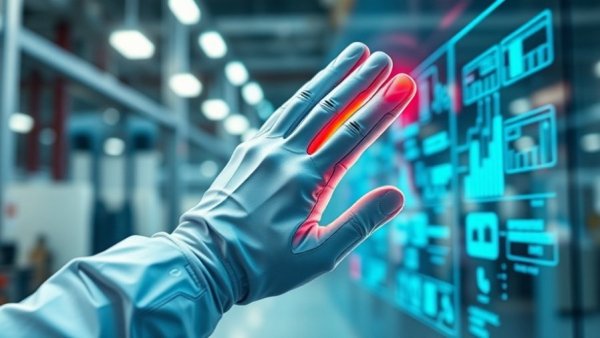 High-tech touchscreen gloves for manufacturing in action