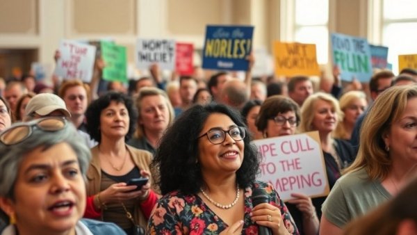 Community members protesting potential Arizona utility rate hikes with signs.