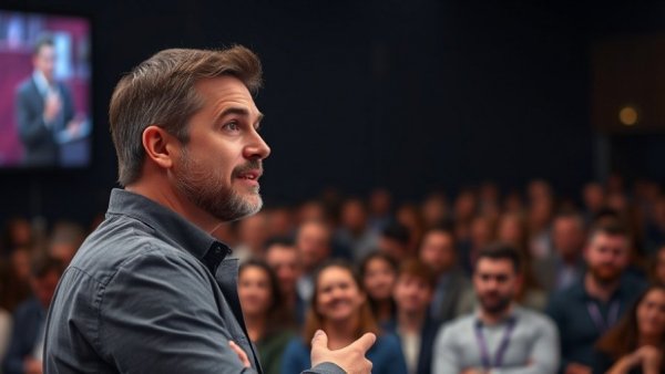 Confident man speaking about Pennsylvania data center growth and consumer protection.