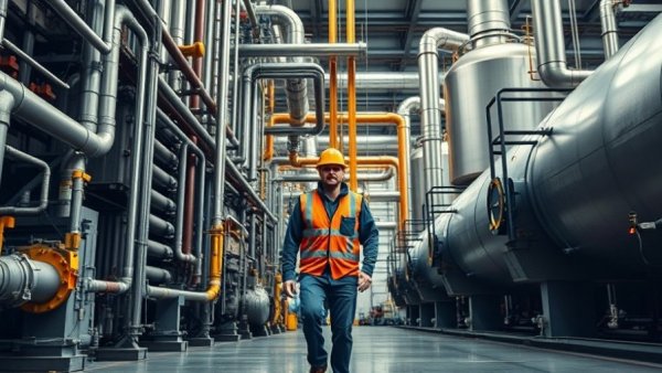 Industrial worker at facility related to Veolia's acquisition.
