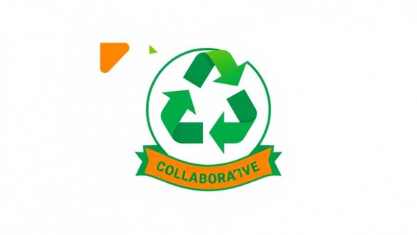 Textile Circularity Solutions announcement with recycling logos and geometric design.