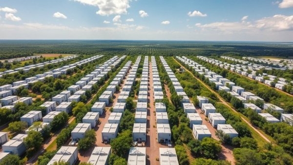 Aerial view of Wärtsilä Energy Storage Facility in Belgium.