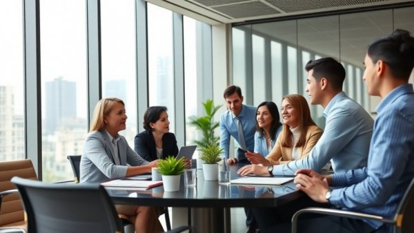 Business Coalition for a Global Plastics Treaty meeting in modern boardroom.
