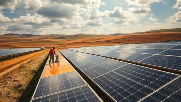Professionals installing solar panels on a bright, sunny day, representing Stardust Solar Investment.
