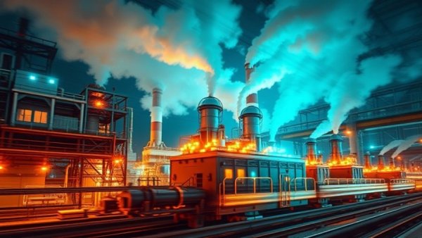 NU E Power Corp Strategic Reset concept with futuristic power plant.