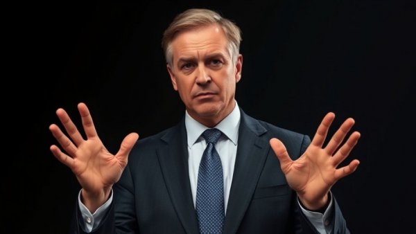 Businessman discussing revolutionary waste management innovations, seated.