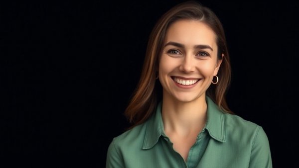 Smiling woman portrait related to Medicare Advantage.