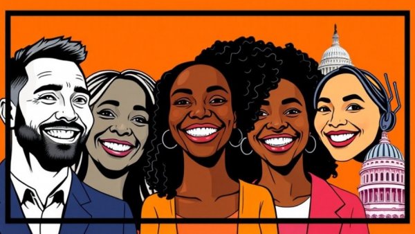 Health care affordability solutions podcast art with diverse hosts.