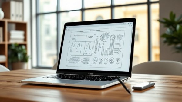 Laptop displaying patent diagrams for Intellectual Property Strategies Tersis Technologies.