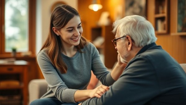 MedArrive home care support with caregiver assisting elderly man.