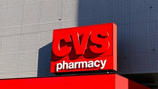 CVS Pharmacy sign on building, CVS insulin pricing settlement topic.