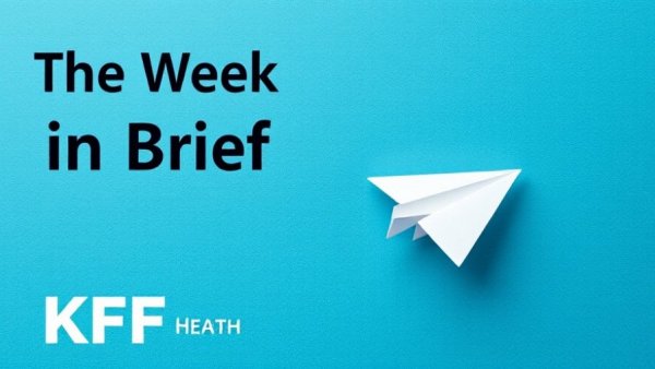 Textured blue background with paper airplane and news text.