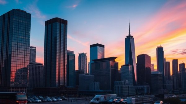 ReGen III Closes Second Tranche of Private Placement, modern city skyline at dusk.