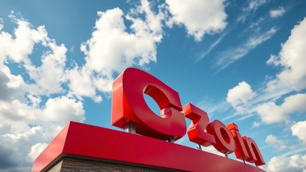 AI in Healthcare: Company logo sign against a backdrop of a blue, cloudy sky.