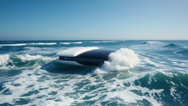 Wave energy pilot program device in ocean capturing energy.